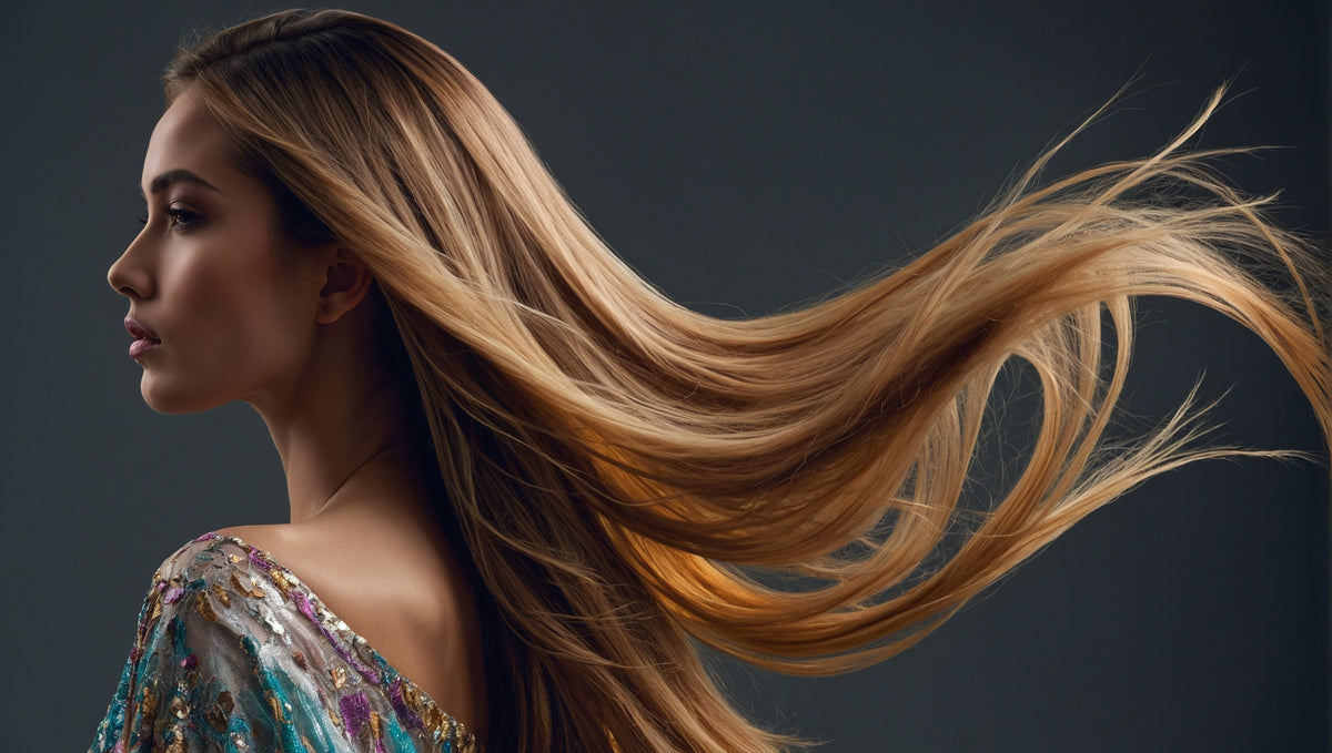 Μακριά balayage μαλλιά στην καμπάνια Glow Extensions